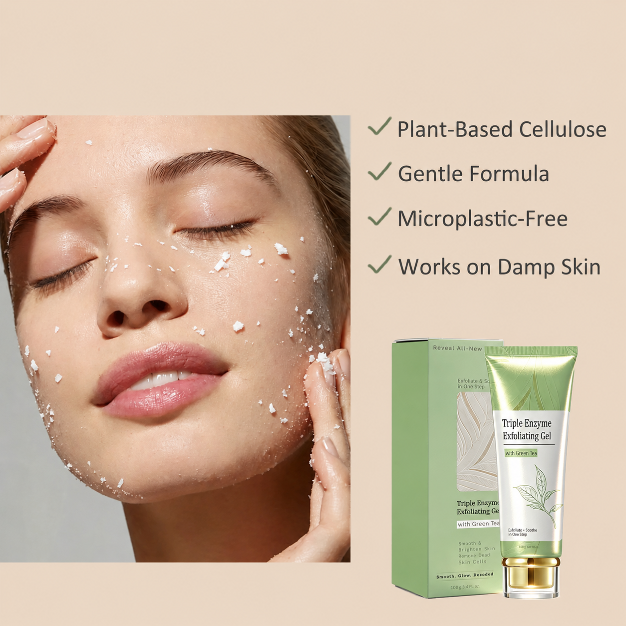 Triple Enzyme Green Tea Exfoliating Aqua Peeling Gel